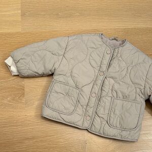 Zara Quilted Cream Baby Jacket